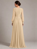Chiffon Mother of the Bride Dress with Jewel Neckline 