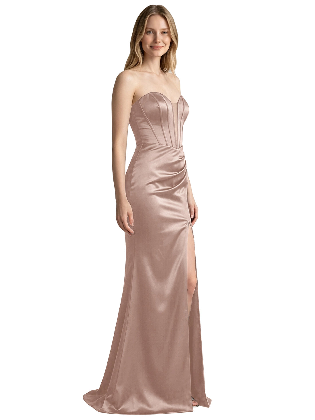 High Slit Sweetheart Prom Dress 