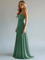 Sweetheart Bridesmaid Dress with Slit 