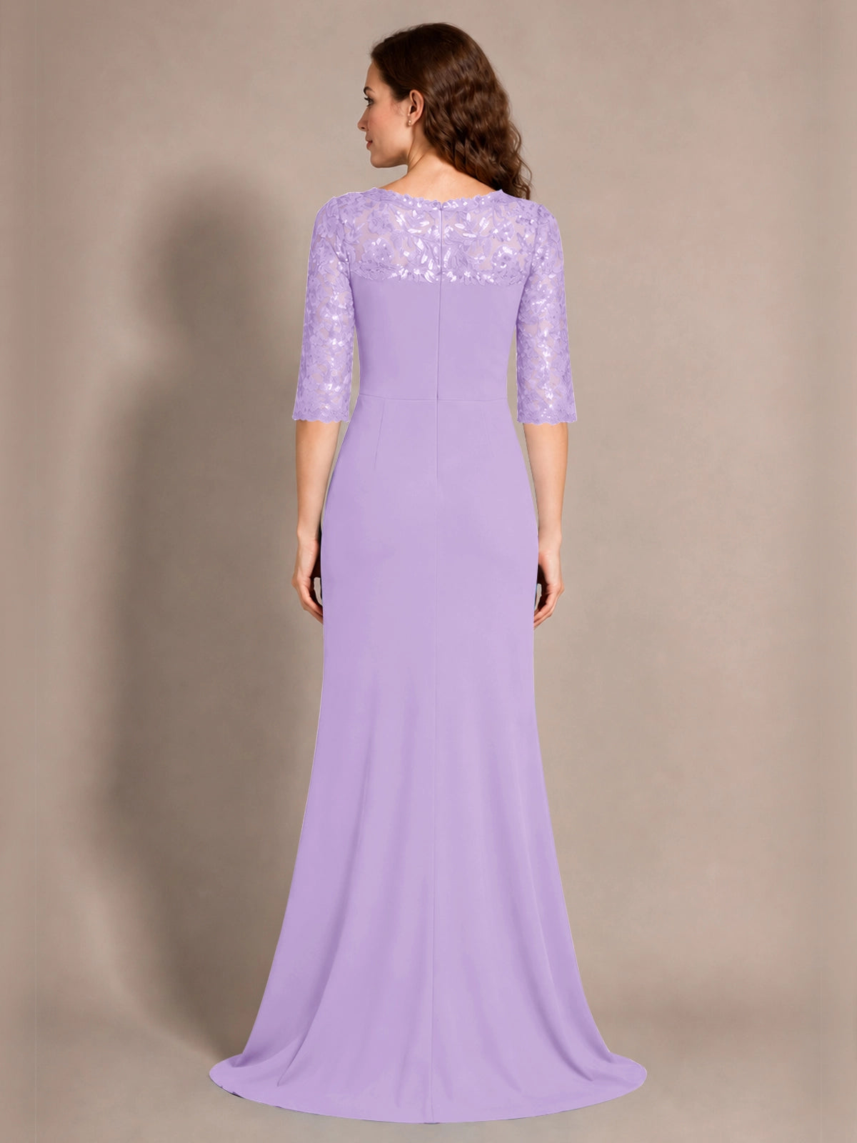 Lace Mother of the Bride Dress with Applique 