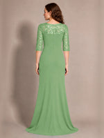 Lace Mother of the Bride Dress with Applique 