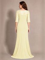 Lace Mother of the Bride Dress with Applique 