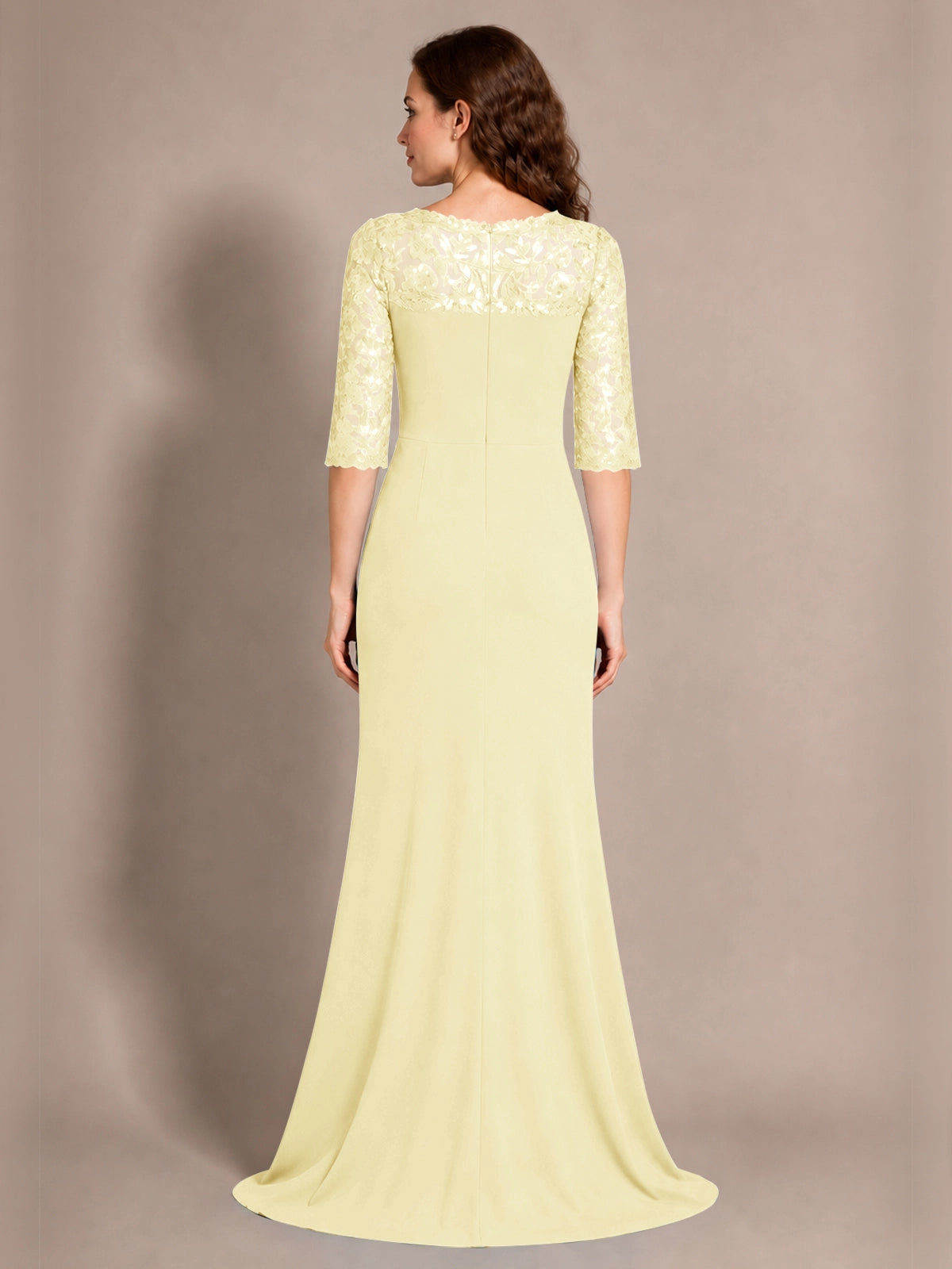 Lace Mother of the Bride Dress with Applique 