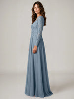 A-line Mother of the Bride Dress with Appliques