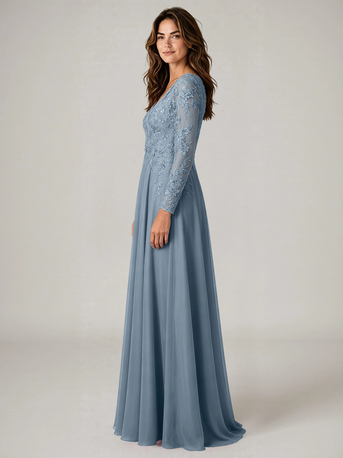 A-line Mother of the Bride Dress with Appliques