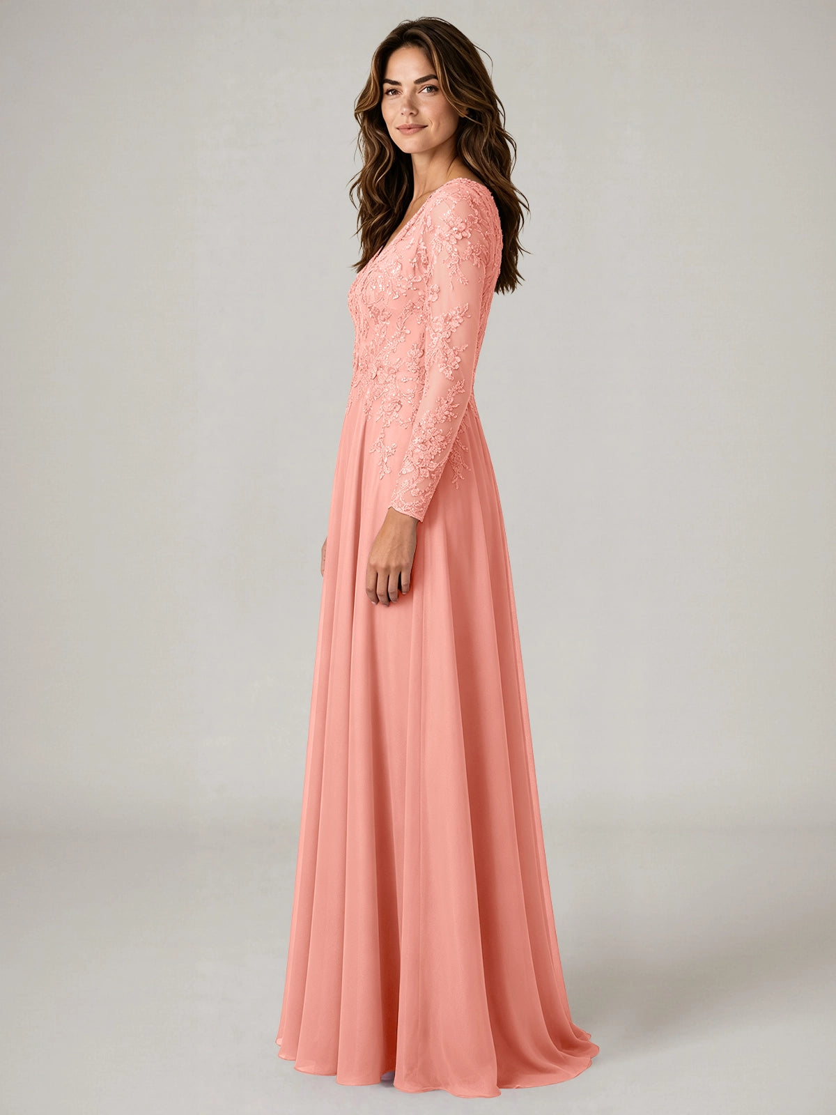 A-line Mother of the Bride Dress with Appliques
