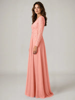A-line Mother of the Bride Dress with Appliques