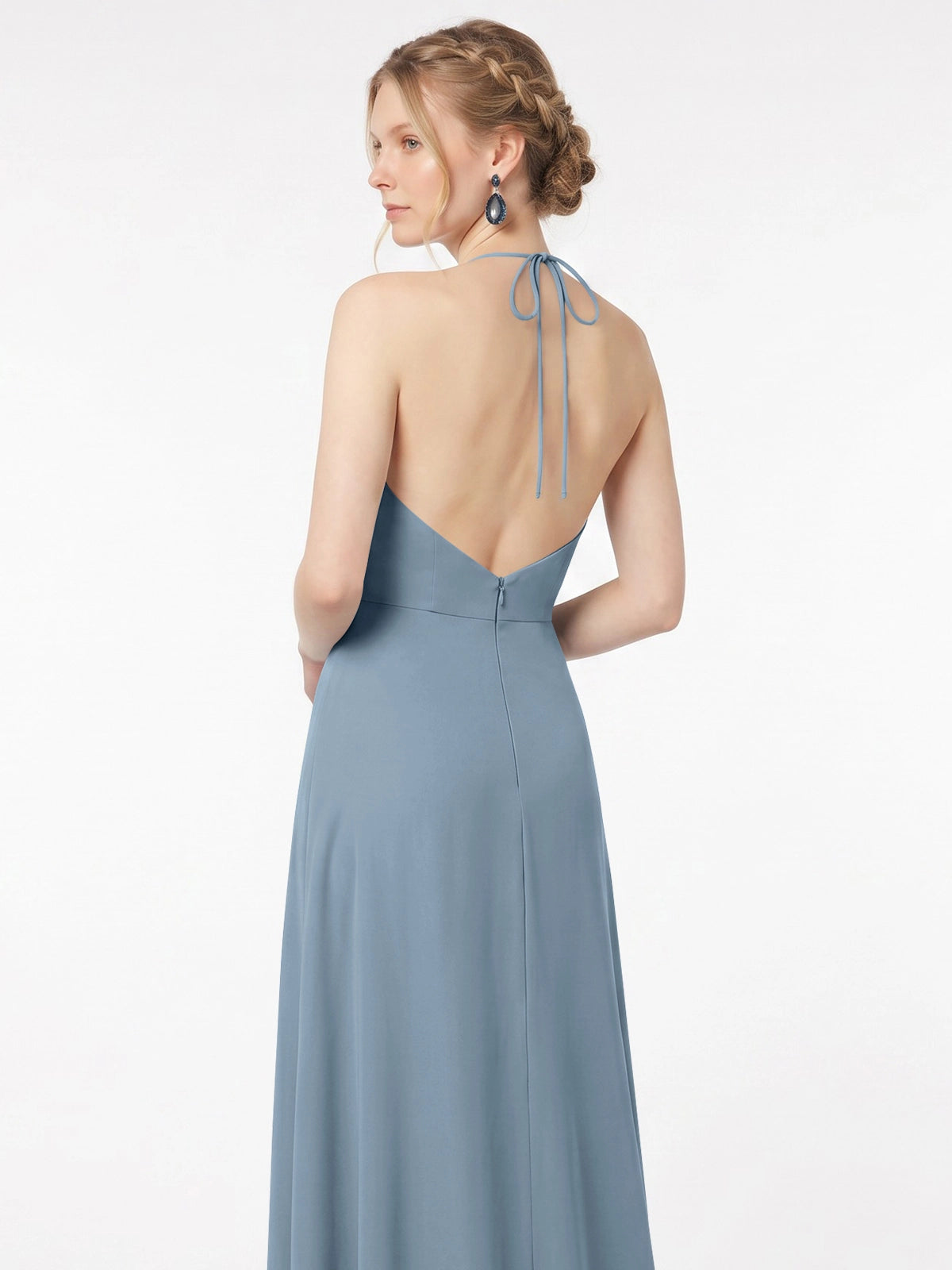 Chiffon Bridesmaid Dress with Halter 