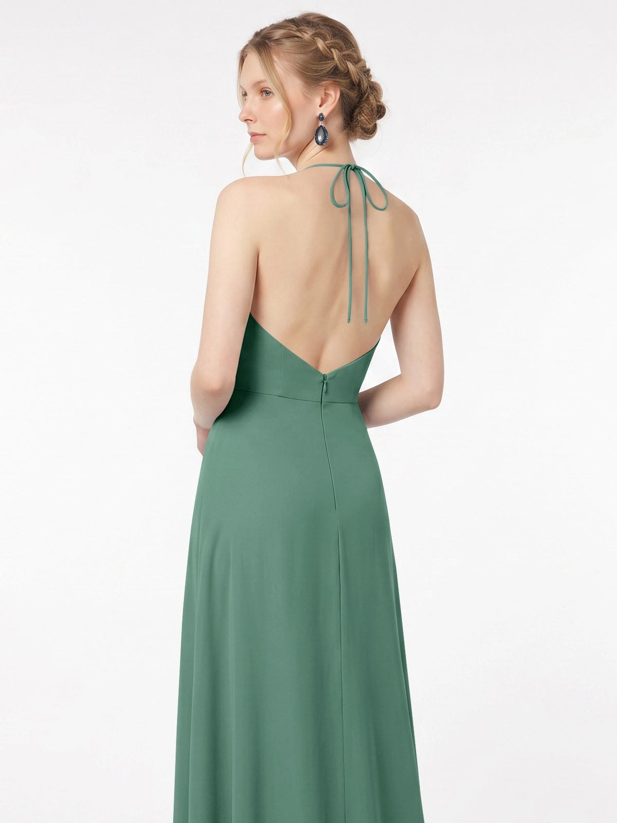 Chiffon Bridesmaid Dress with Halter 