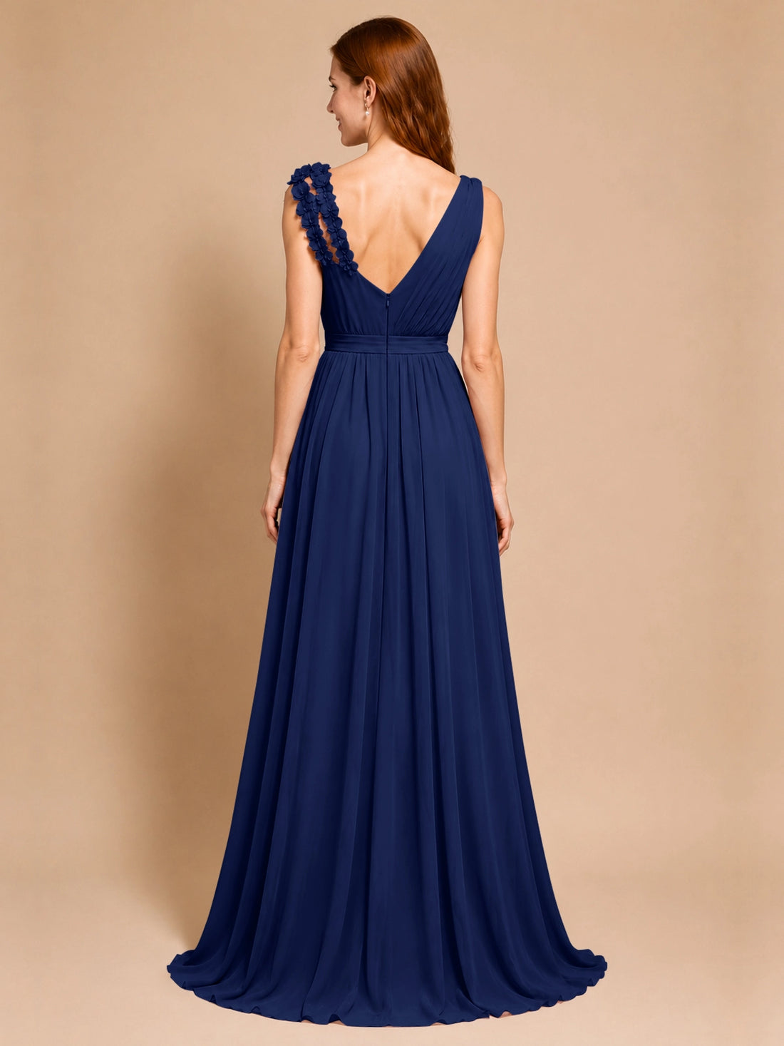 Chiffon Prom Dress with Appliques