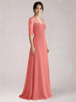 Lace Mother of the Bride Dress with Half Sleeves