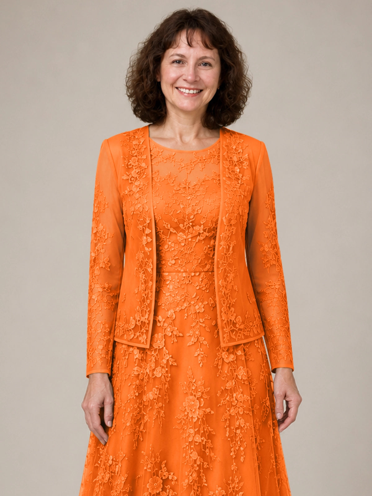 A-line Mother of the Bride Dress with Lace 