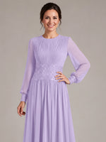 Chiffon Mother of the Bride Dress with Jewel Neckline 