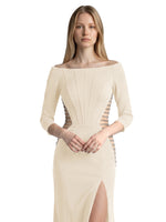 Side Cutout Slit Prom Dress 
