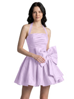 Halter Oversized Bow Mini Dress 