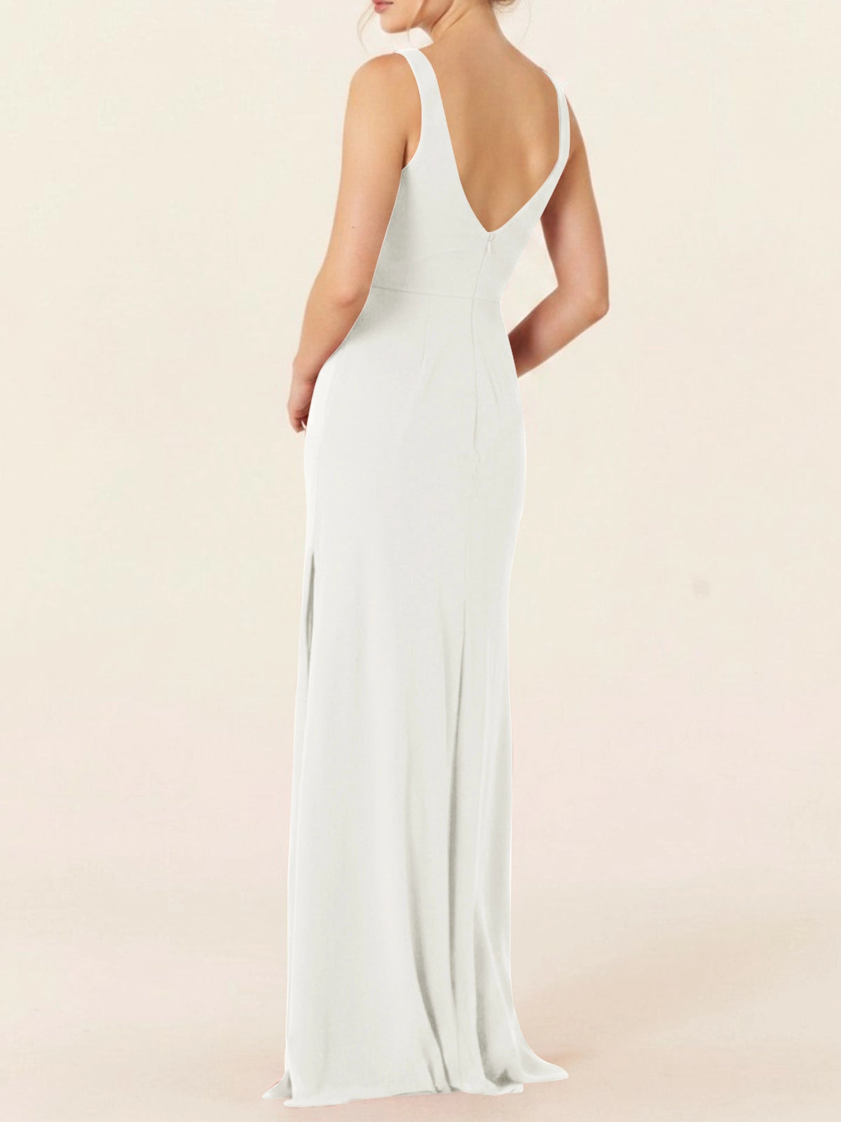 Chiffon Bridesmaid Dress with Slit 