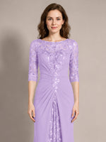 Lace Mother of the Bride Dress with Applique 