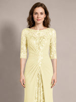 Lace Mother of the Bride Dress with Applique 