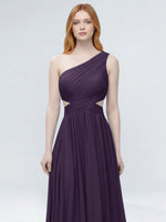 One-Shoulder Side Cut-Out Bridesmaid Dress 