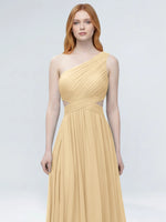 One-Shoulder Side Cut-Out Bridesmaid Dress 