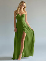 Sweetheart Bridesmaid Dress with Slit 