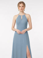 Chiffon Bridesmaid Dress with Halter 