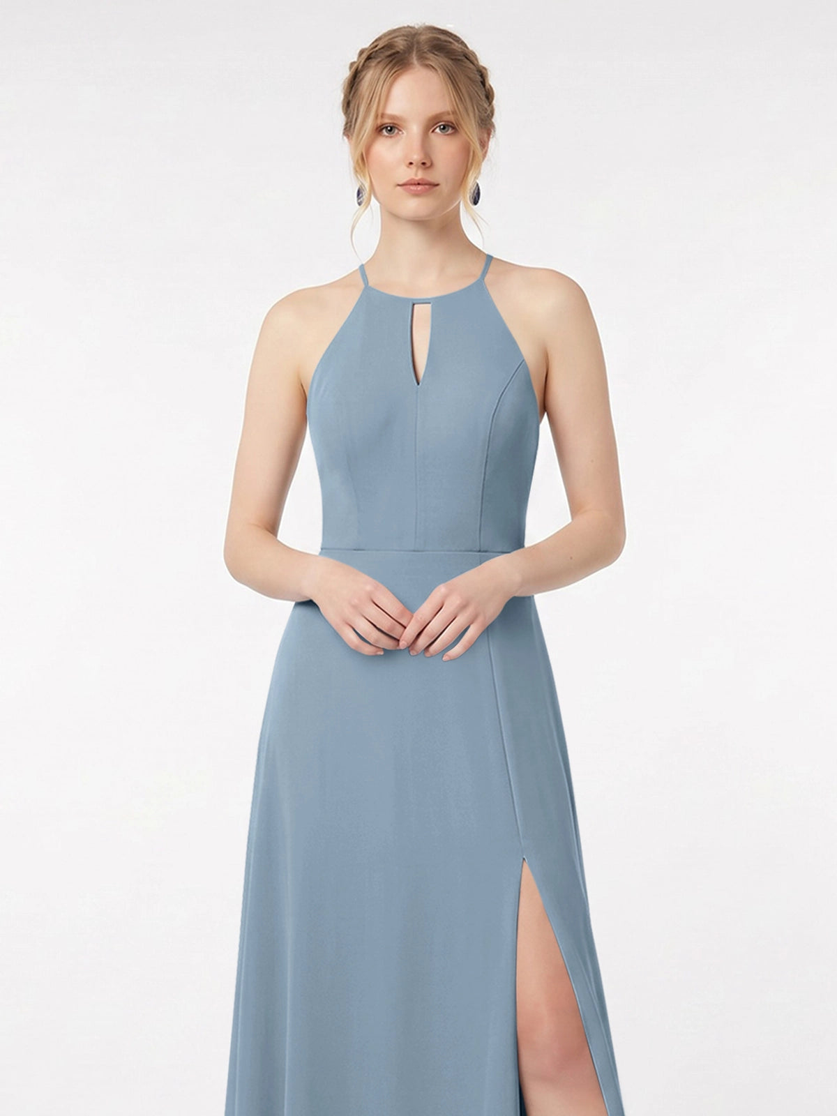 Chiffon Bridesmaid Dress with Halter 
