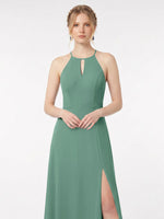 Chiffon Bridesmaid Dress with Halter 