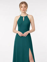 Chiffon Bridesmaid Dress with Halter 