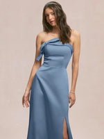 Satin Bow Accent Bridesmaid Dress 