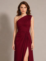 One-Shoulder Prom Dress with Slit