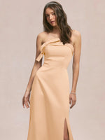 Satin Bow Accent Bridesmaid Dress 