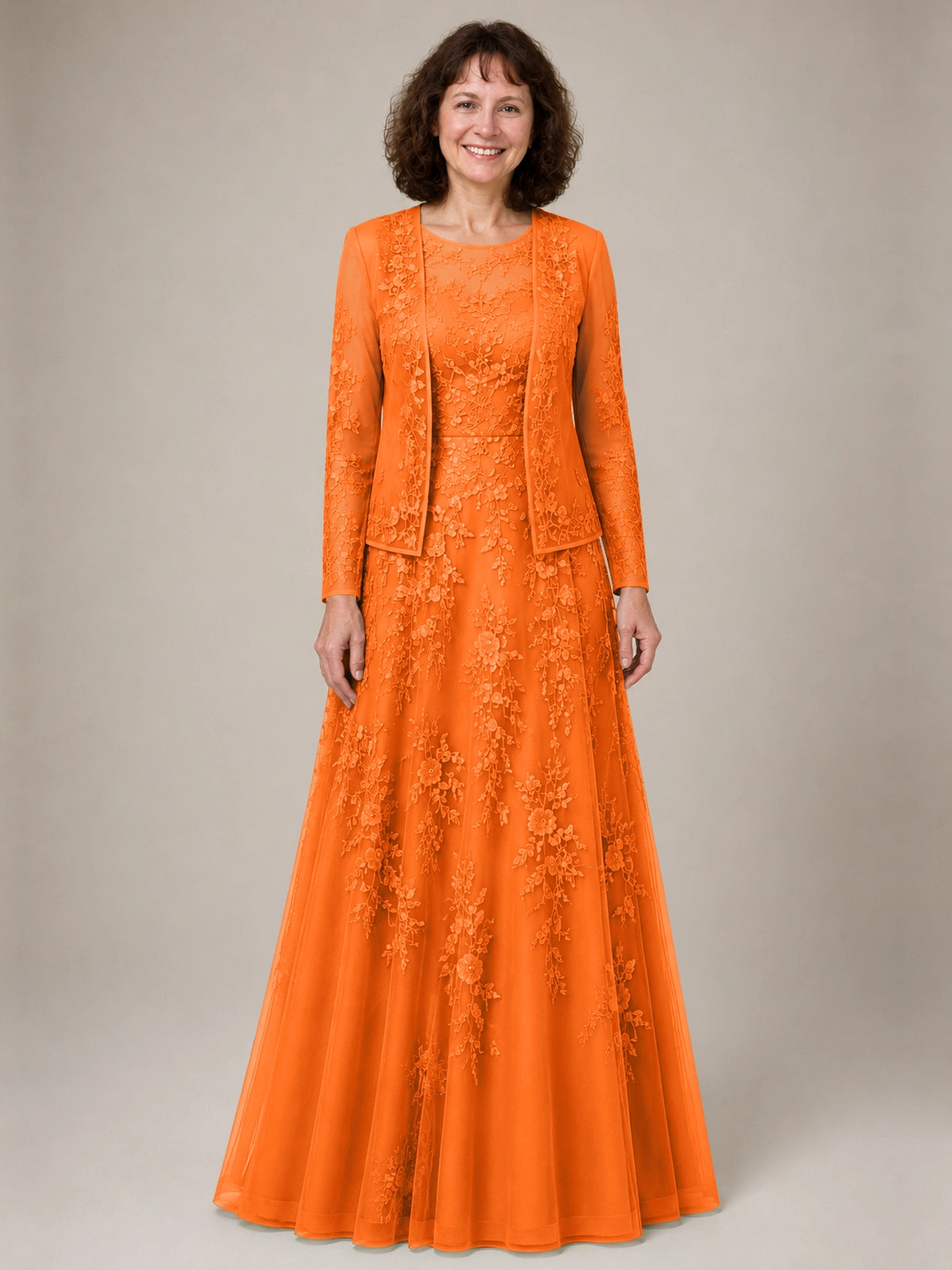A-line Mother of the Bride Dress with Lace 