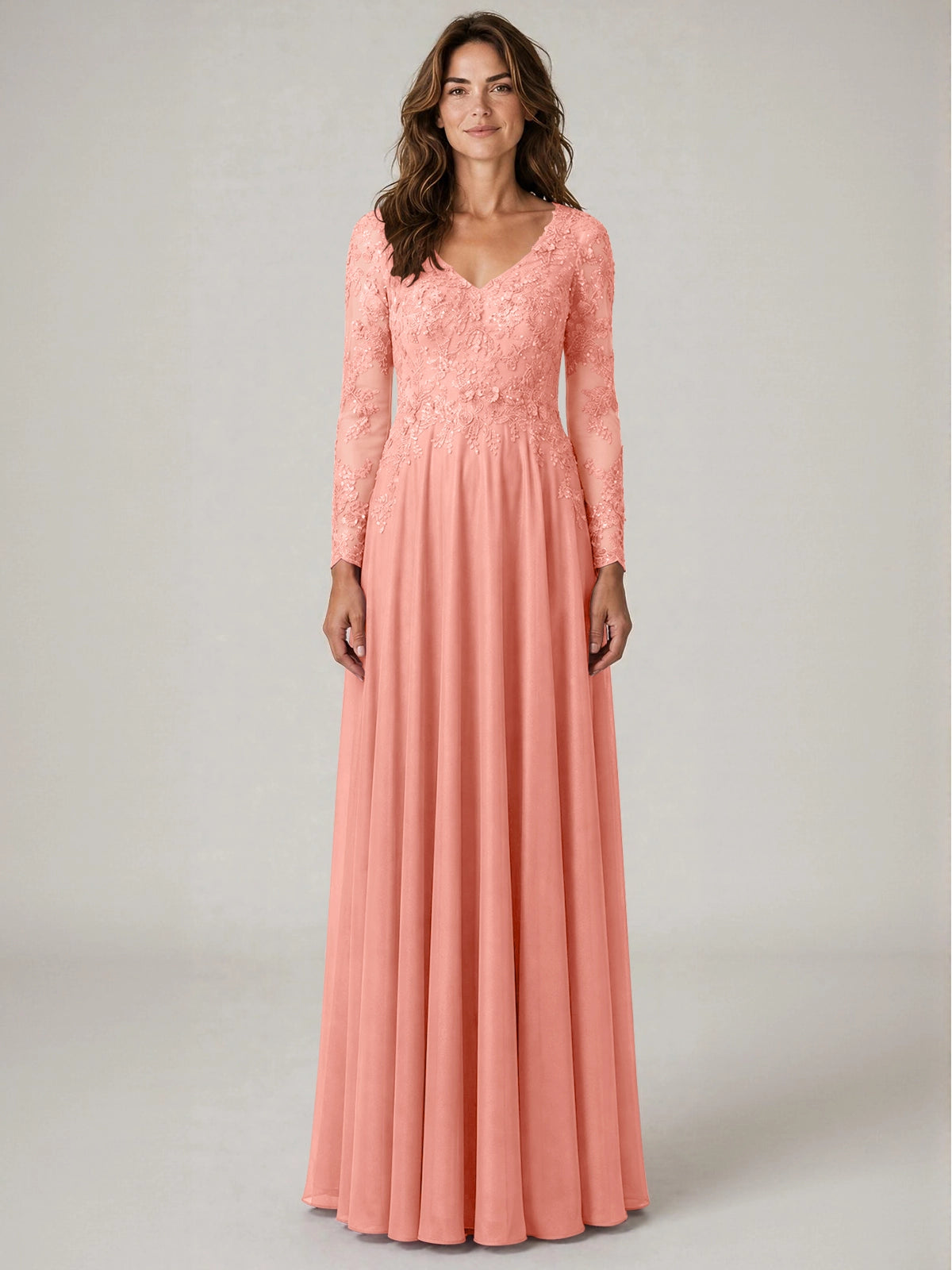 A-line Mother of the Bride Dress with Appliques