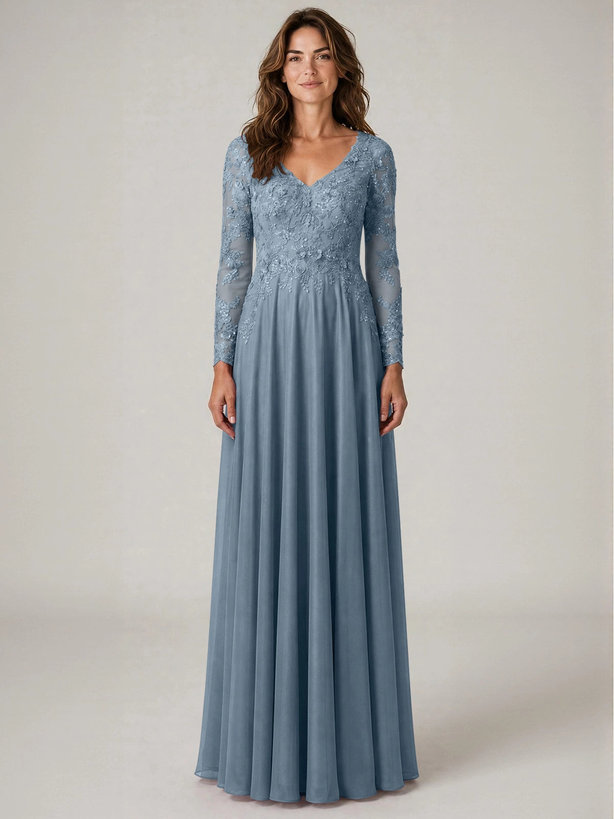A-line Mother of the Bride Dress with Appliques