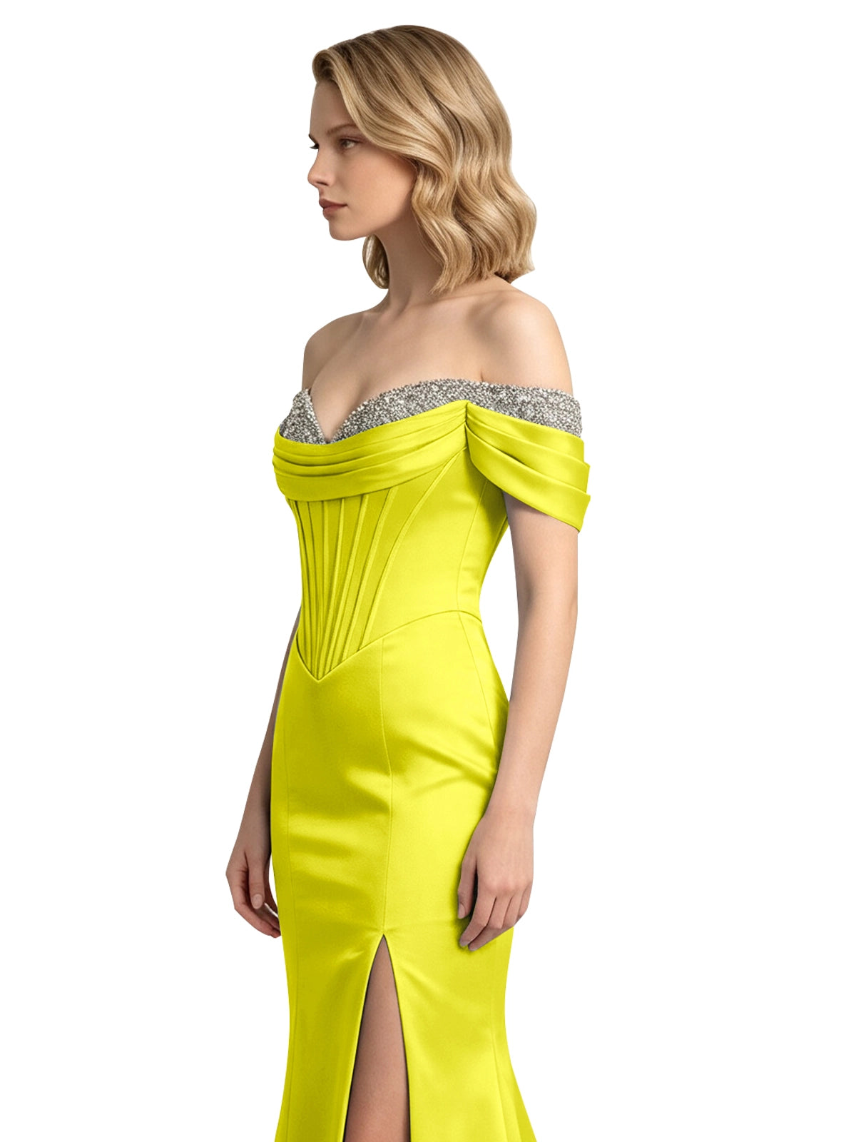 Corset Beaded Trumpet Prom Dress 