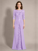 Lace Mother of the Bride Dress with Applique 