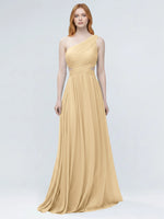 One-Shoulder Side Cut-Out Bridesmaid Dress 