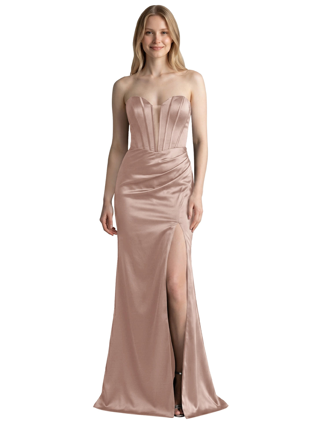 High Slit Sweetheart Prom Dress 
