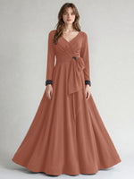 Stretch Satin Mother of the Bride Dress with Crystal