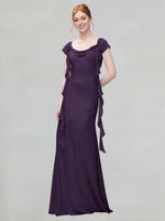 Flowy Ruffle Sheath Bridesmaid Dress 