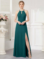 Chiffon Bridesmaid Dress with Halter 
