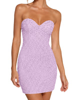 Sparkling Sheath Beading Mini Dress 