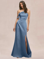 Satin Bow Accent Bridesmaid Dress 