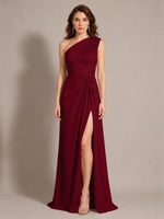 One-Shoulder Prom Dress with Slit
