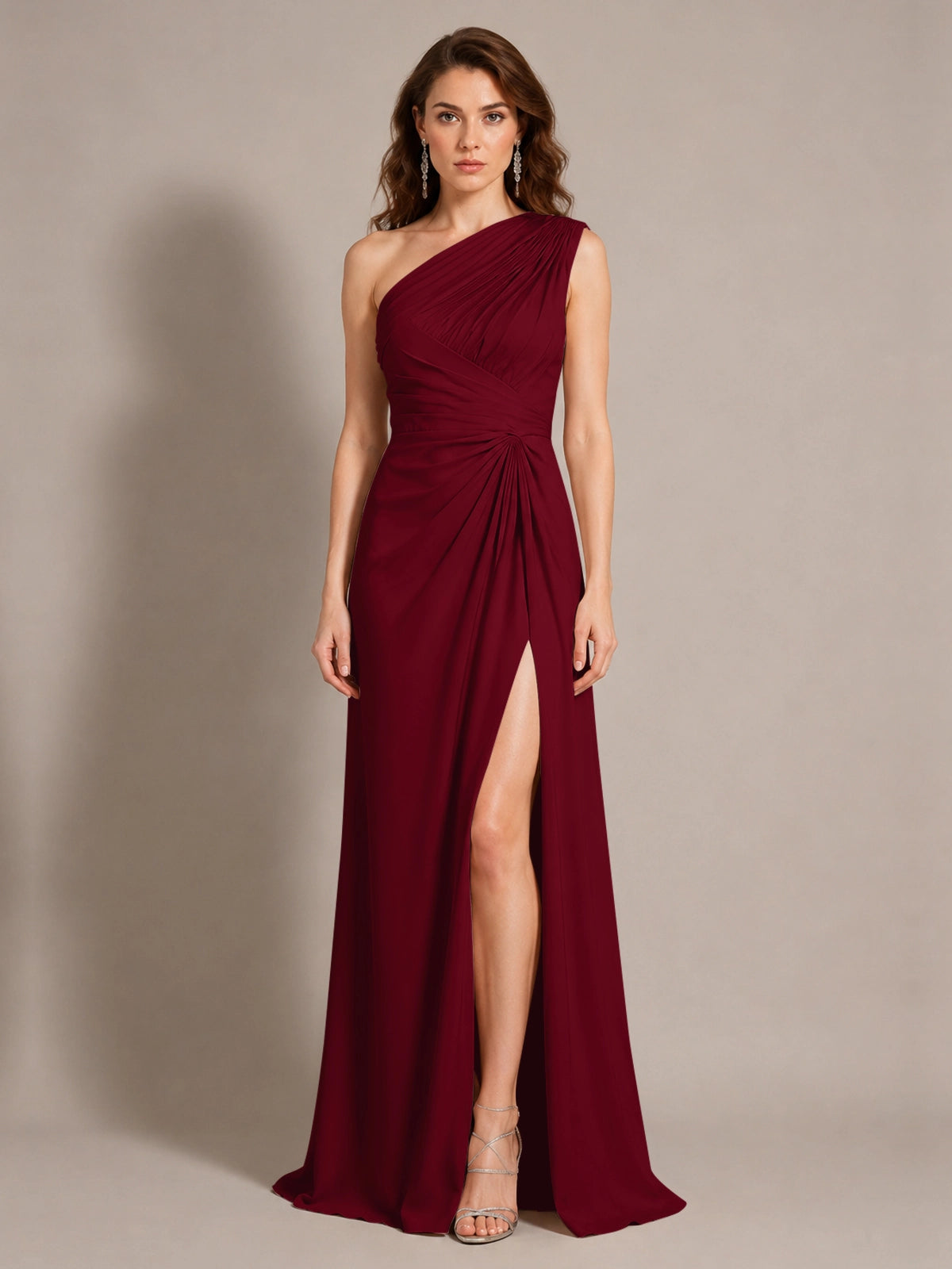 One-Shoulder Prom Dress with Slit