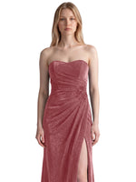 Velvet Prom Dress with Beaded Applique 