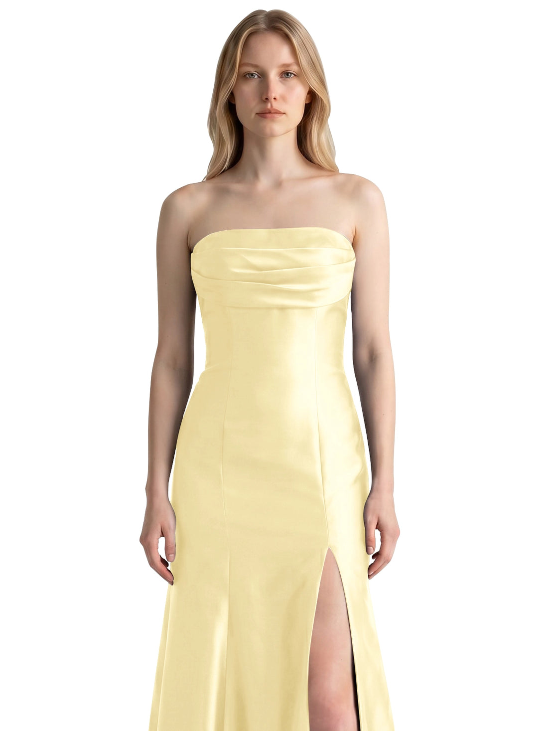 Strapless Ruched Bodice Prom Dress 