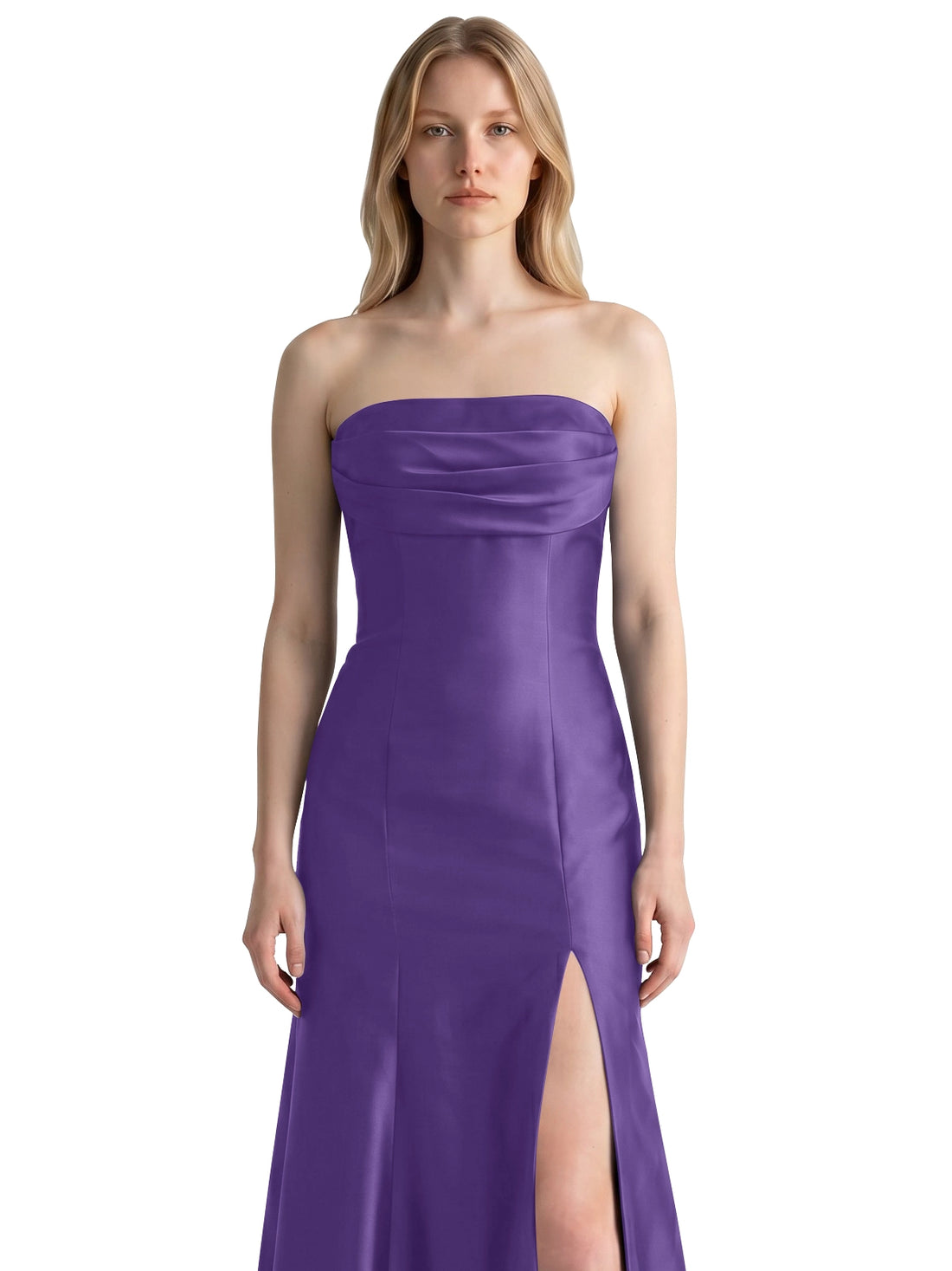 Strapless Ruched Bodice Prom Dress 
