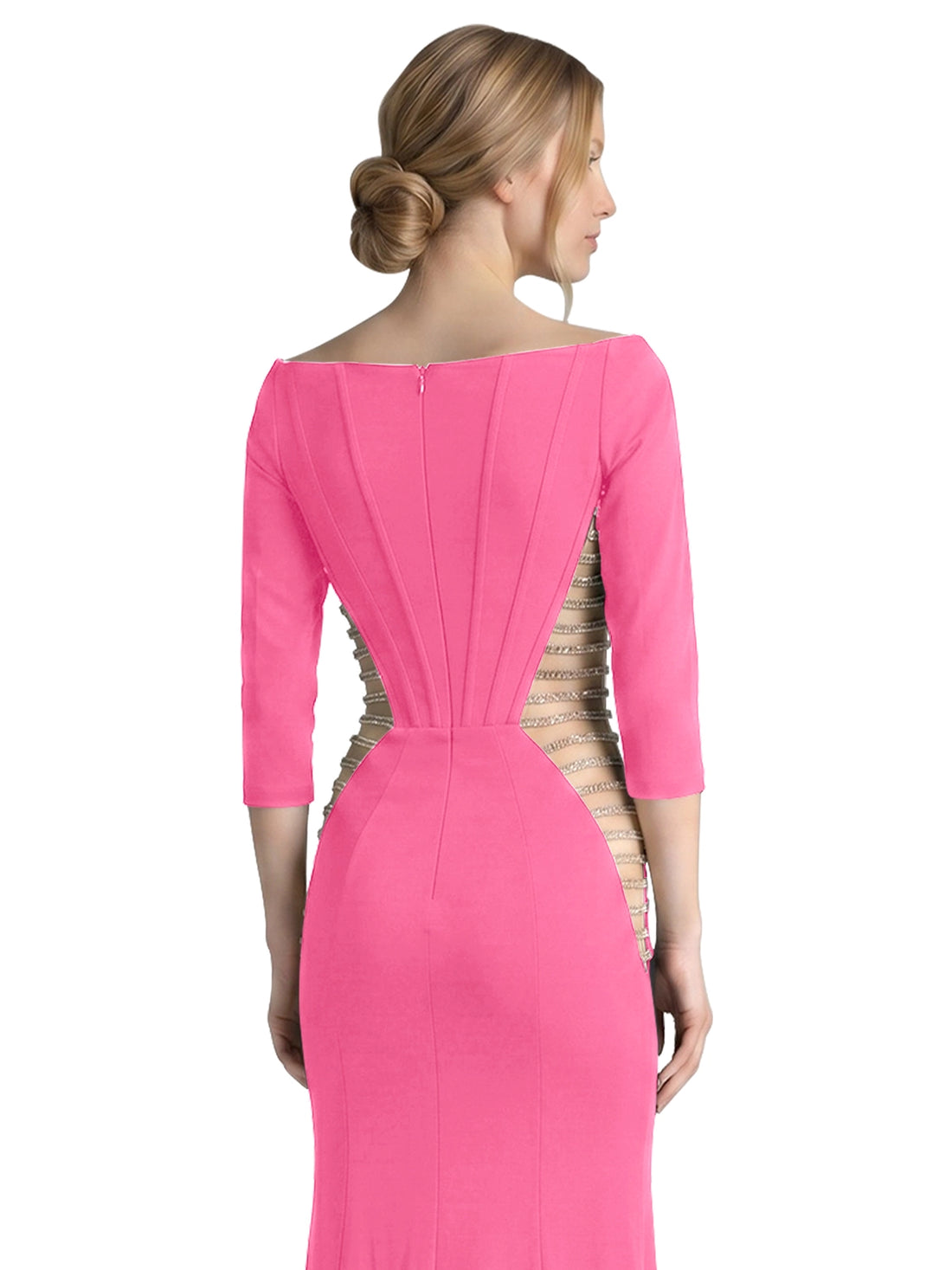 Side Cutout Slit Prom Dress 